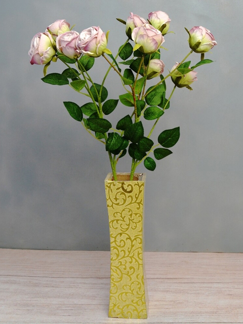 fancy mart Set Of 2 Artificial Bengal Rose Flower Sticks, Purple
