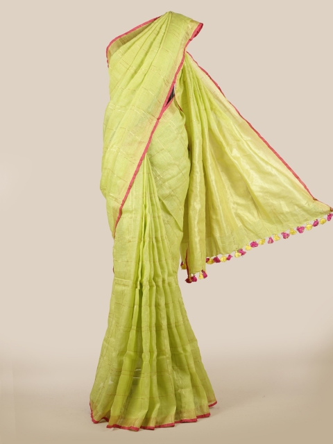

Pothys Green Woven Design Saree