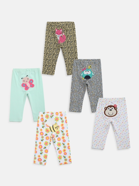 

ZONKO STYLE Kids Pack Of 5 Printed Lounge Pant, Grey