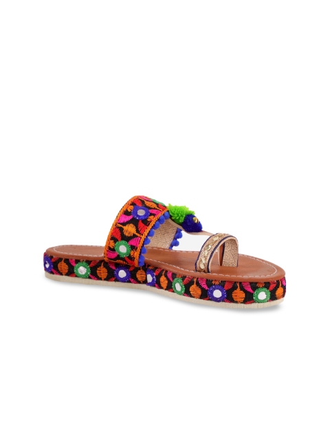 

Chipbeys Girls Brown Embellished Leather One Toe Flats