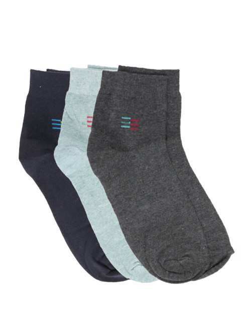 

Dollar Men Pack of 3 Assorted Ankle-Length Socks, Grey