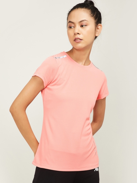 

Kappa Women Pink Solid Round Neck Tshirt