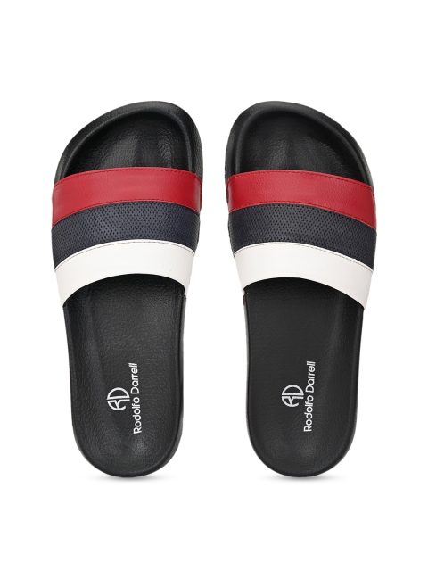 

Rodolfo Darrell Men Black & Red Striped Sliders