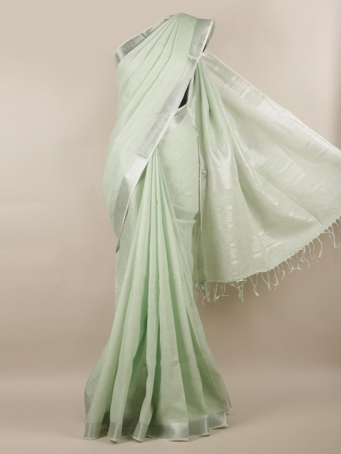 

Pothys Green Solid Saree