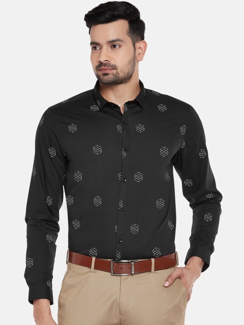 

RICHARD PARKER by Pantaloons Men Black Slim Fit Printed Casual Shirt