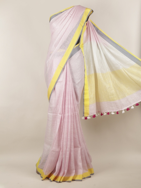 

Pothys Pink Solid Saree