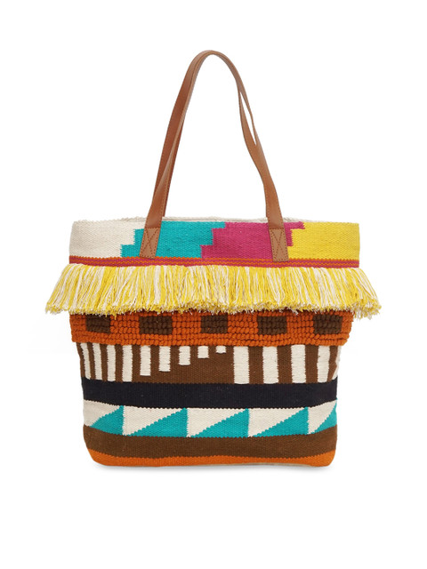 

Diwaah Multicoloured Colourblocked Tote Bag, Multi
