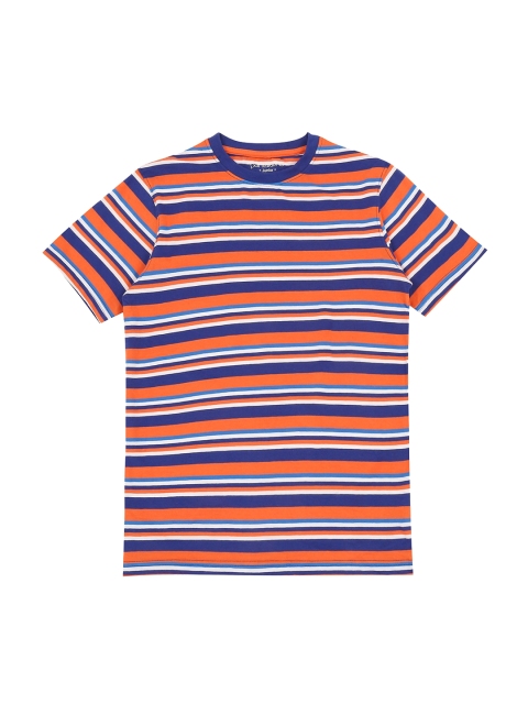 

POPPERS by Pantaloons Boys Navy Blue Striped Round Neck T-shirt