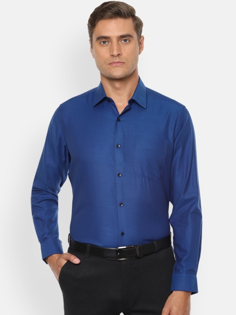 

Van Heusen Men Blue Regular Fit Self Design Formal Shirt
