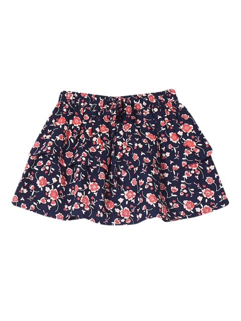 

Donuts Girls Black & White Floral Print Flared Mini Skirt