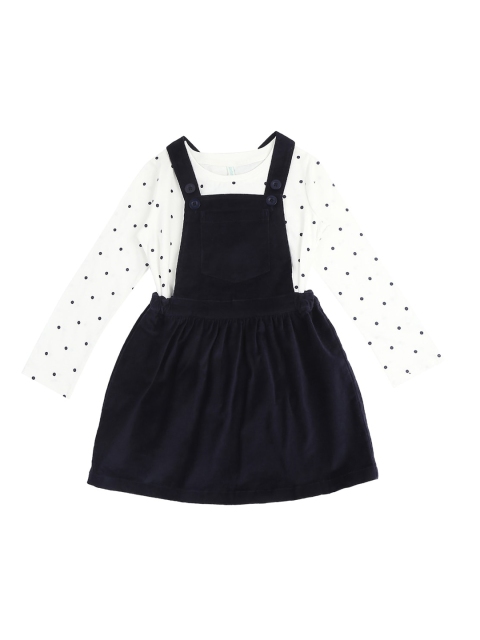 

Pantaloons Junior Girls Navy Blue Solid Pinafore Dress