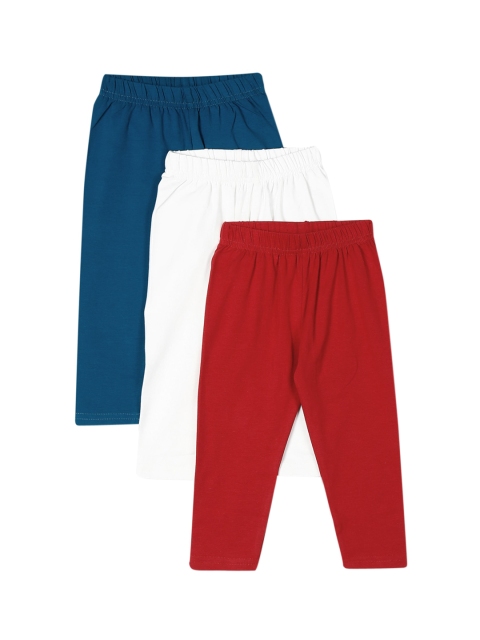 

Donuts Infant Girls Pack Of 3 Solid Ankle-Length Leggings, Red