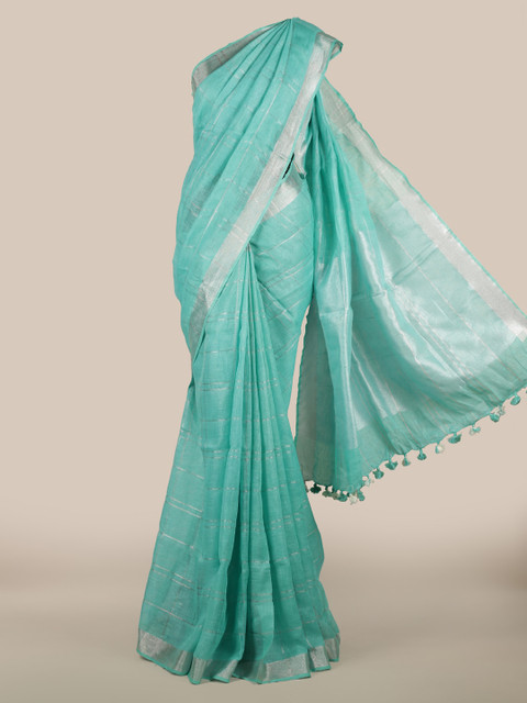 

Pothys Green Woven Design Saree
