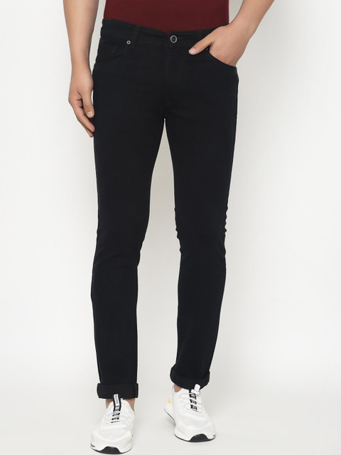 

TNG Men Black Slim Fit Mid-Rise Clean Look Stretchable Jeans