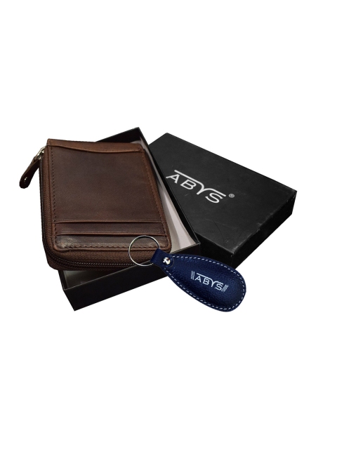 

ABYS Unisex Genuine Leather Accessory Gift Set, Brown