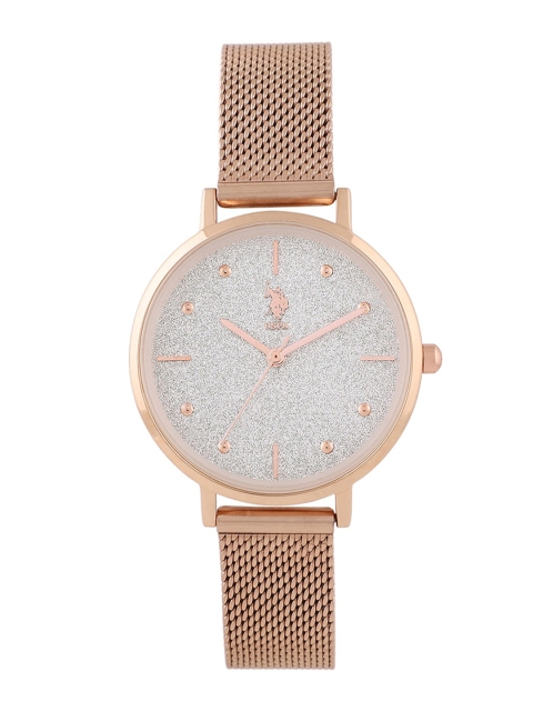 

U.S. Polo Assn. Women Rose Gold & Silver-Toned Analogue Watch USWAT0041