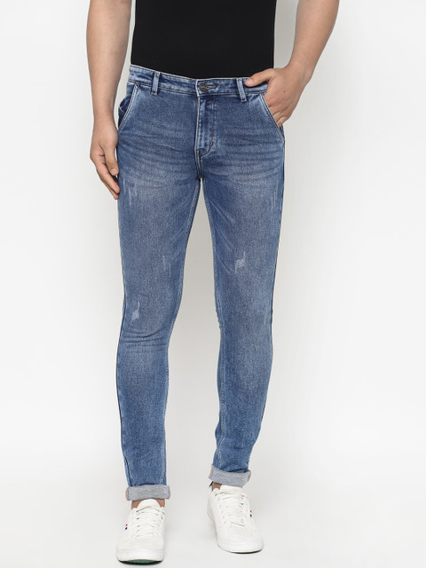 

TNG Men Blue Slim Fit Low-Rise Low Distress Stretchable Jeans