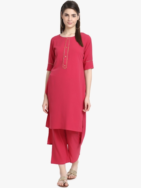 

ALC Creations Women Pink Solid Kurta