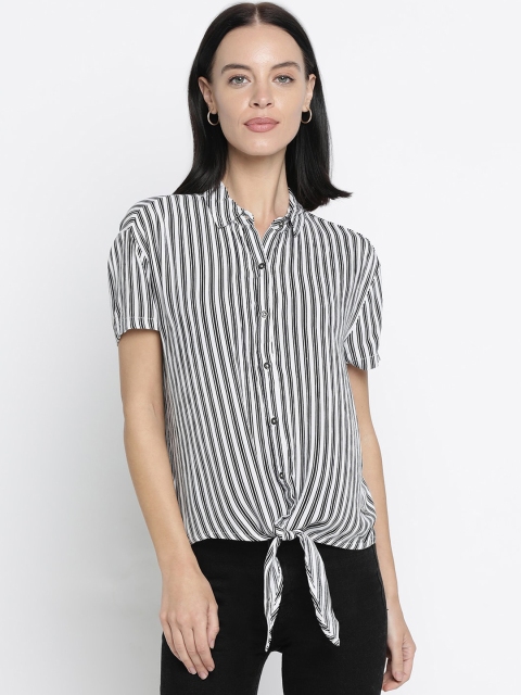 

Pepe Jeans Off White Striped Shirt Style Top