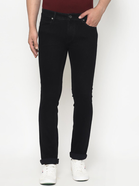 

TNG Men Black Slim Fit Mid-Rise Clean Look Stretchable Jeans