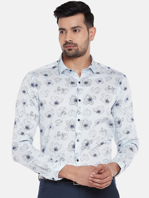 

RICHARD PARKER by Pantaloons Men Blue & Black Slim Fit Printed Cotton Casual Shirt