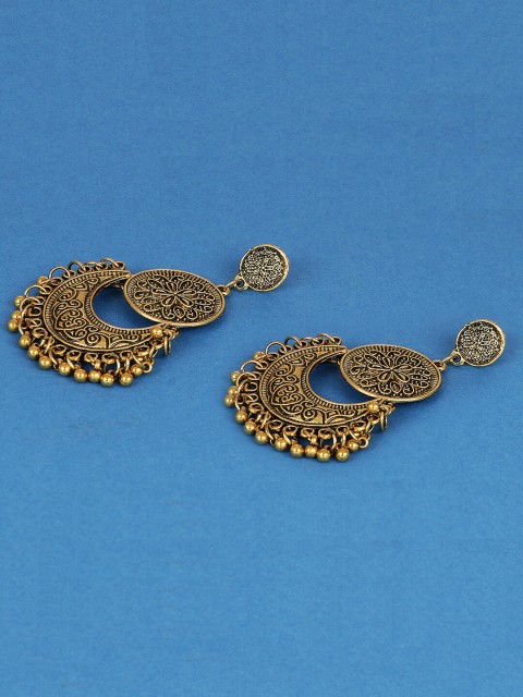 

Jewelz Gold-Toned Contemporary Drop Earrings