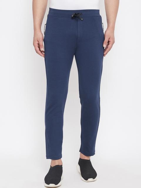 

Okane Men Blue Solid Track Pants