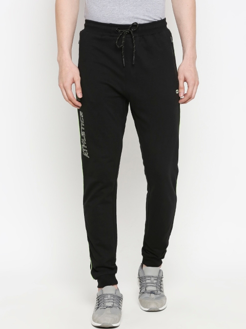 

Ajile by Pantaloons Men Black Slim Fit Solid Cotton Joggers