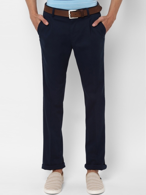 

Allen Solly Men Navy Blue Regular Fit Solid Regular Trousers