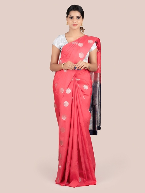 

Pothys Pink Pure Silk Woven Design Mysore Silk Saree