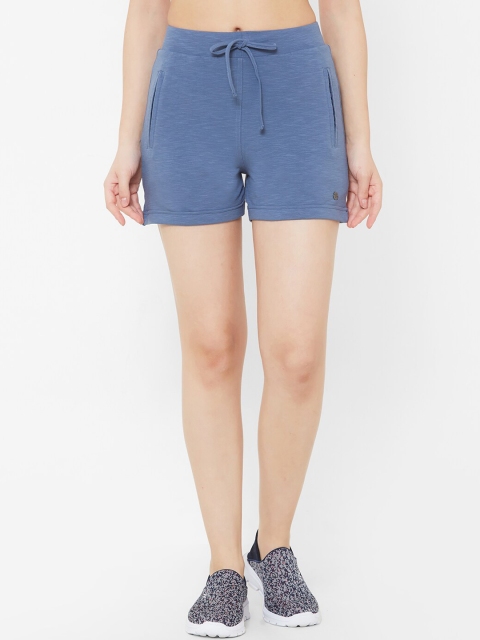 

Juliet Women Blue Solid Slim Fit Sports Shorts