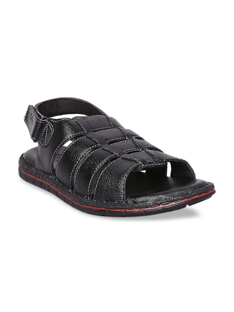 

Lee Cooper Men Black Leather Fisherman Sandals