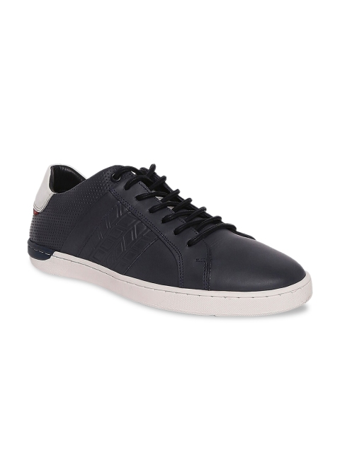 

Lee Cooper Men Navy Blue Solid Leather Sneakers