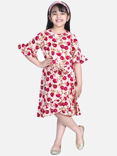 

StyleStone Girls Red Printed A-Line Dress