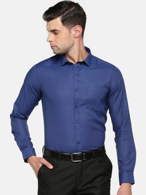 

RICHARD PARKER by Pantaloons Men Blue Slim Fit Solid Casual Shirt