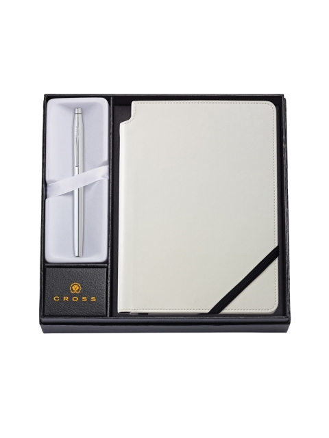 

Cross White & Silver-Toned Notebook & Pen Gift Set