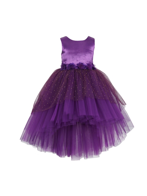 

Toy Balloon kids Girls Purple Embellished Fit and Flare Dress