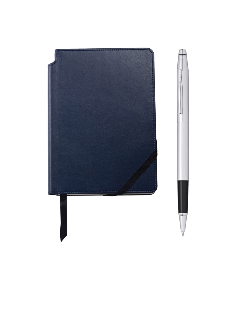 

Cross Navy Blue & Silver-Toned Notebook & Pen Gift Set
