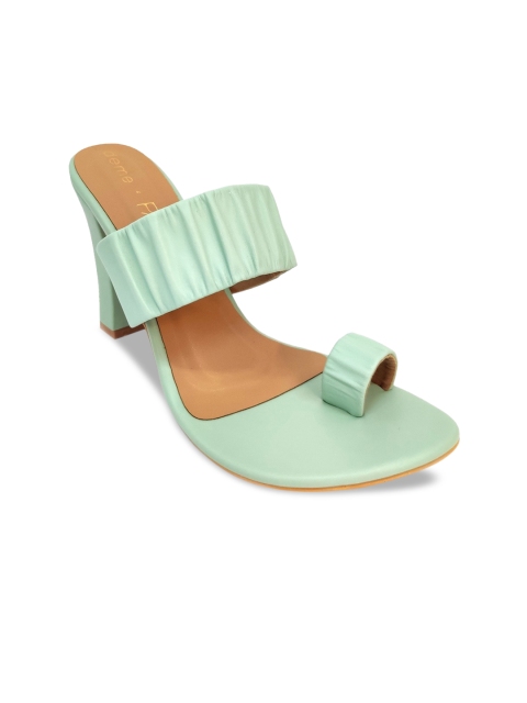 

PAIO Women Green Solid Sandals