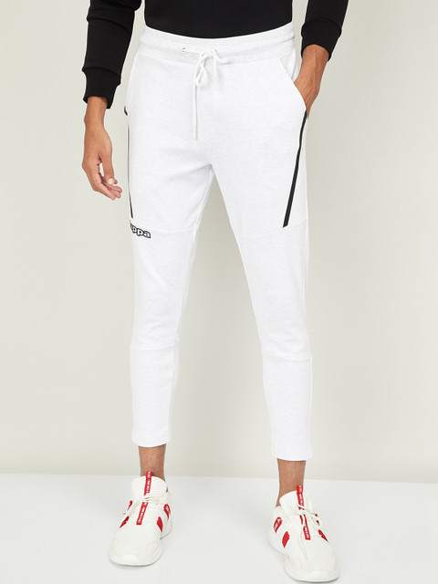 

Kappa Men Off White Solid Slim-Fit Track Pants
