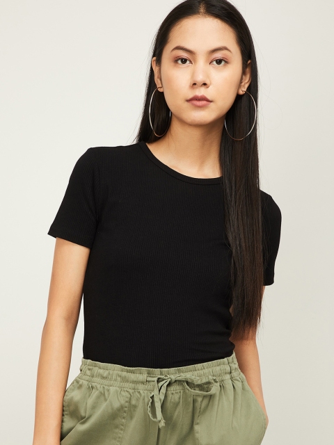 

Fame Forever by Lifestyle Women Black Striped Top