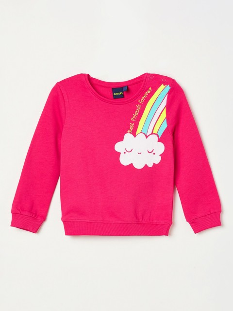 

Juniors by Lifestyle Girls Pink Printed Sweatshirt
