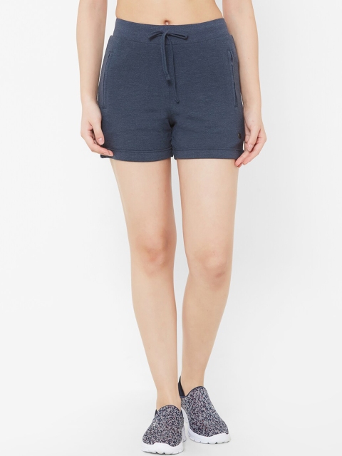 

Juliet Women Navy Blue Solid Slim Fit Regular Shorts