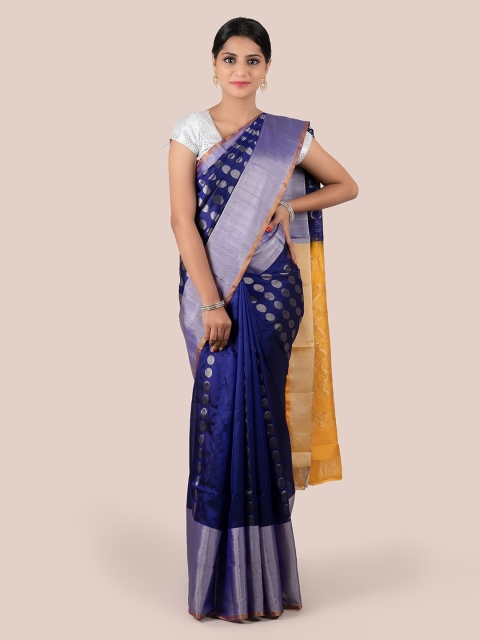 

Pothys Blue Pure Silk Woven Design Uppada Saree