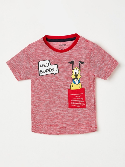 

Juniors by Lifestyle Boys Red Goofy Printed Round Neck T-shirt