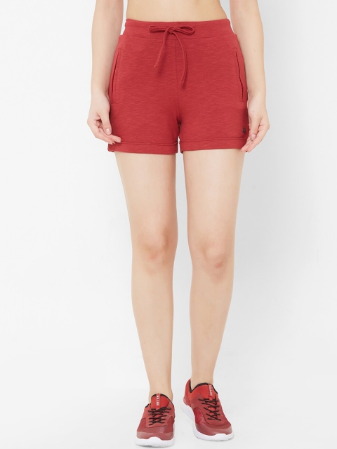 

Juliet Women Maroon Solid Slim Fit Regular Shorts