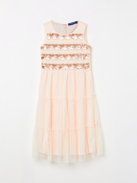 

Fame Forever by Lifestyle Girls Peach Embellished A-Line Dress