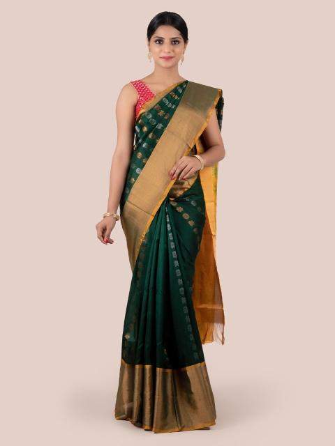 

Pothys Green Pure Silk Woven Design Uppada Saree