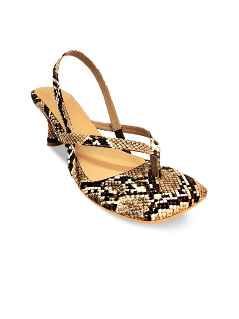 

PAIO Women Brown Printed Sandals