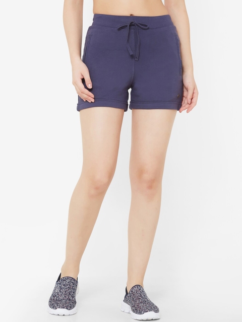 

Juliet Women Blue Solid Slim Fit Sports Shorts